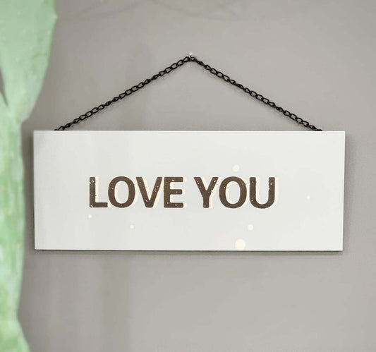 Maple Leaf Love You Sign Wooden Pallet Wall Art Hanging Board, 20YX092