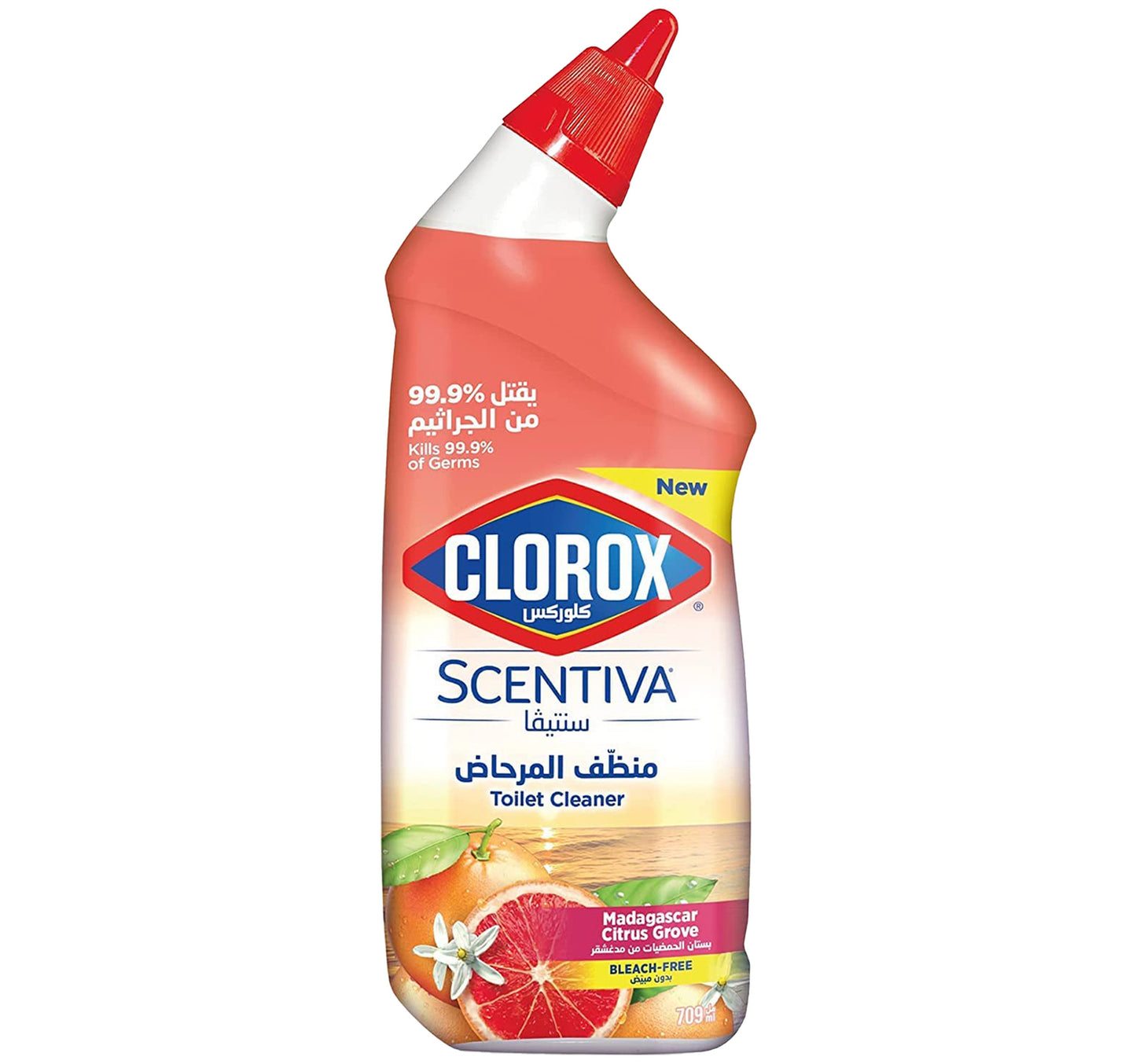 Clorox Scentiva Toilet Cleaner Madagascar Citrus Grove Bleach Free 709 ml
