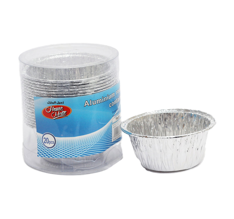 Home Mate Aluminium Container Round 20pcs