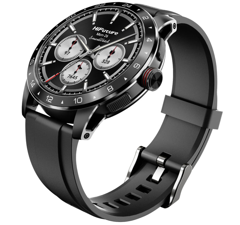HiFuture Flex 2 Smartwatch, 1.39 inches Display, Black Lulu Hypermarket