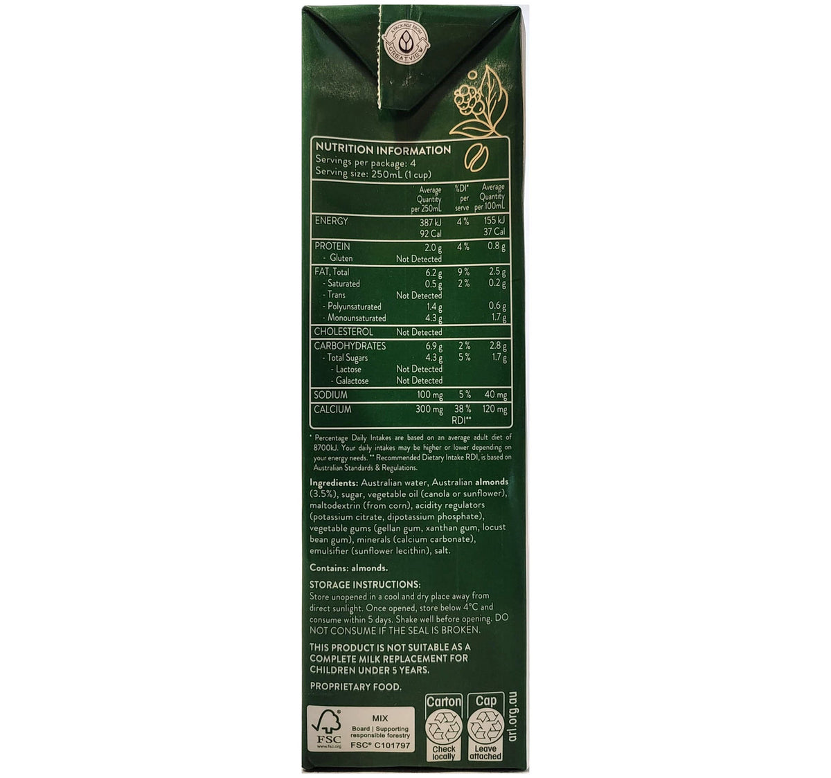Australia's Own Barista Almond Milk 1 Litre