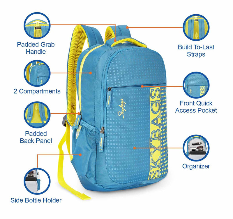 Skybags Backpack 19.5" Fuse Deep Water