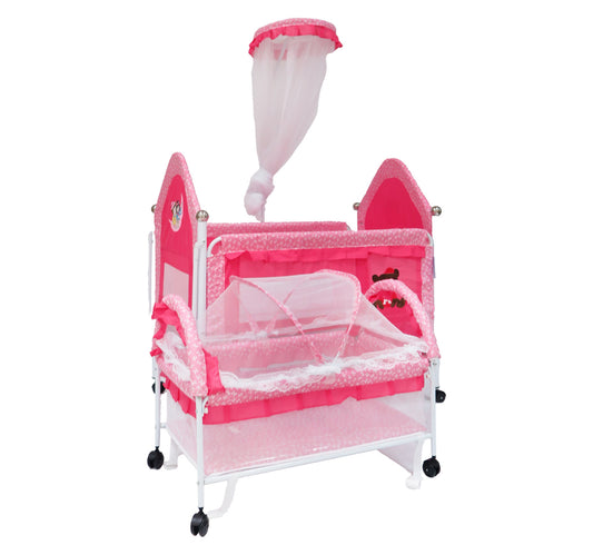 First Step Baby Steel Bed, Pink A25, 9336B