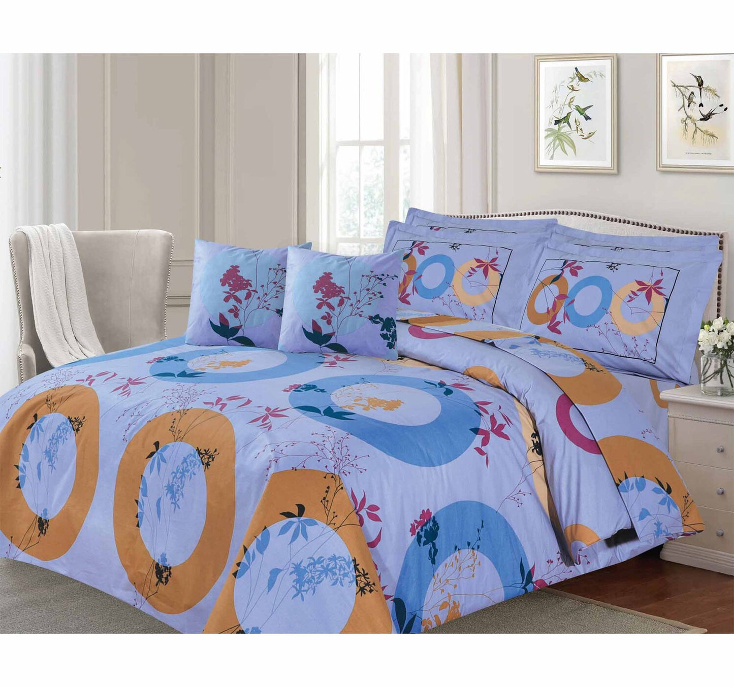 Barbarella Cotton Fitted Sheet King (200x200+30cm) 3pcs Set 144TC Sodhi