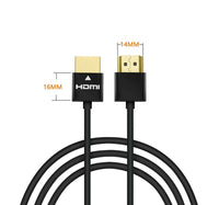 Trands HDMI 2.0 Male To Male Slim Cable 1 Meter Black CA3149