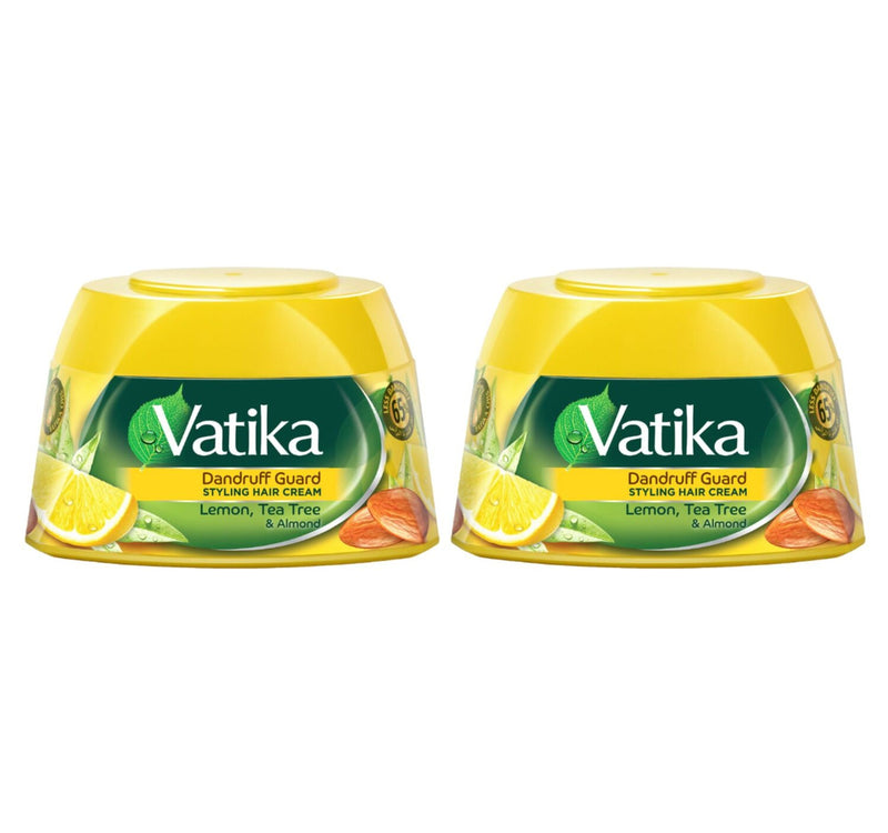 Vatika Naturals Dandruff Guard Styling Hair Cream Lemon Tea Tree & Almond Value Pack 2 x 140 ml