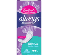 Always Daily Liners Comfort Protect Normal Unscented 20pcs