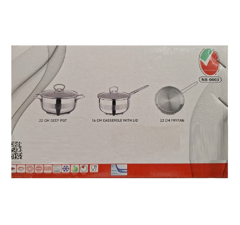 Royal Stainless Steel Cookware Set, 5 pcs