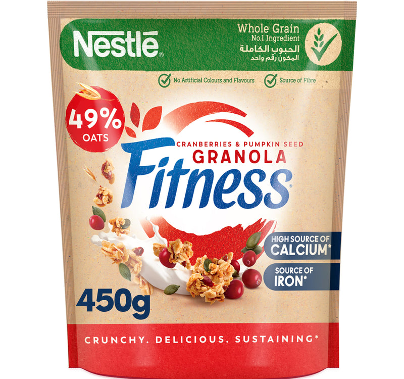 Nestle Fitness Granola With Cranberries & Pumkin Seeds Breakfast Cereal 450 g Lulu Hypermarket