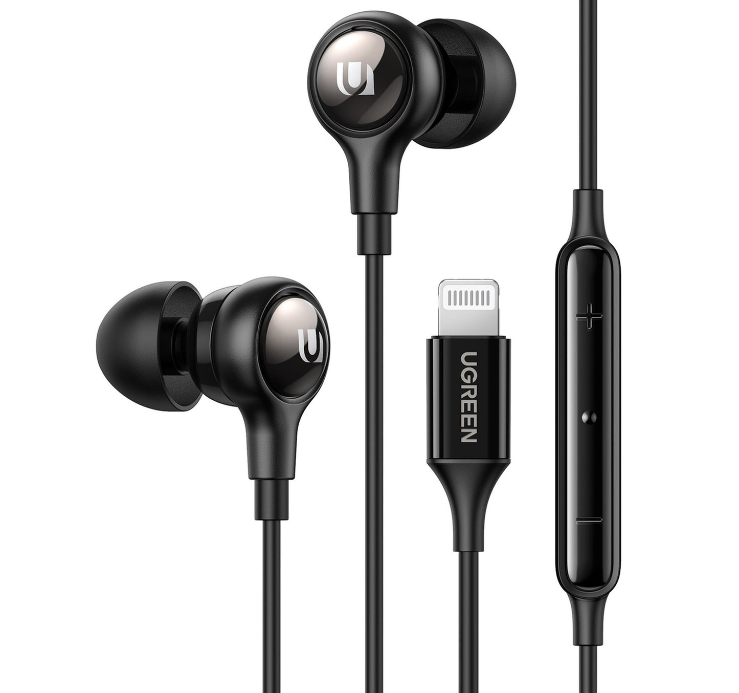 Ugreen In-Ear Earphones with Lightning Connector, Black, 30631 Lulu Hypermarket