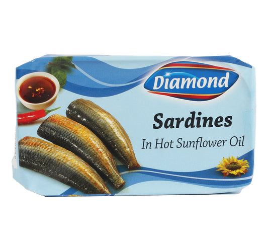 Diamond Sardines In Hot Sunflower Oil 120 g Lulu Hypermarket