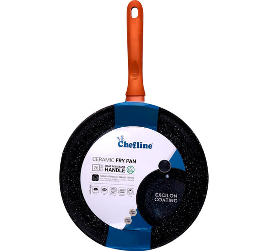 Chefline Ceramic Fry Pan, 26 cm, Red, DZJ26