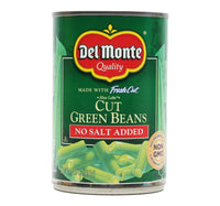 Del Monte Cut Green Beans No Salt Added 411 g Lulu Hypermarket