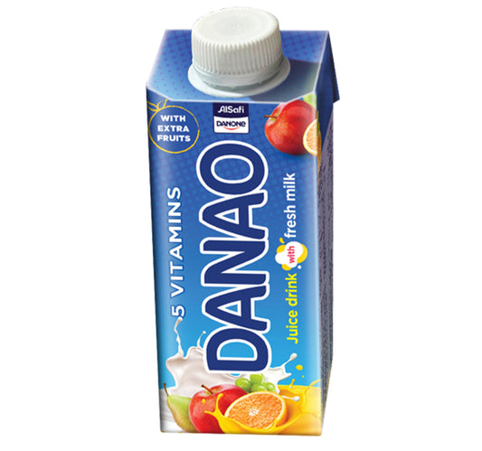 Danao No Added Sugar 5 Vitamins Juice Drink with Milk 180 ml