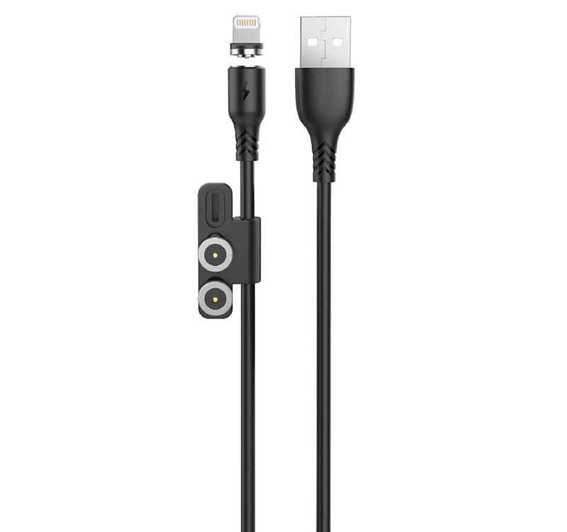 Trands 3 in 1 Magnetic Suction Charging Cable TR-CA832 1Meter