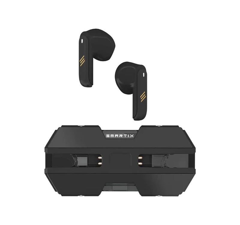 Smartix Premium Wireless Gaming Earbuds (G-Buds), Black/Silver, SGMT1