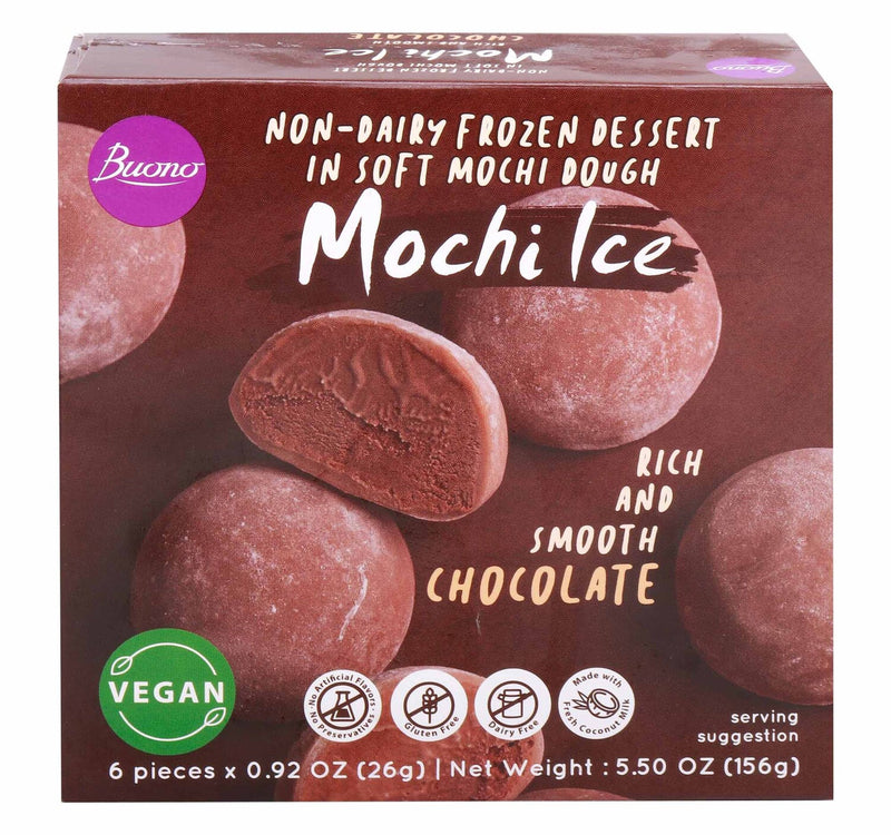Buono Mochi Ice Chocolate Non-Dairy Frozen Dessert 156 g Lulu Hypermarket