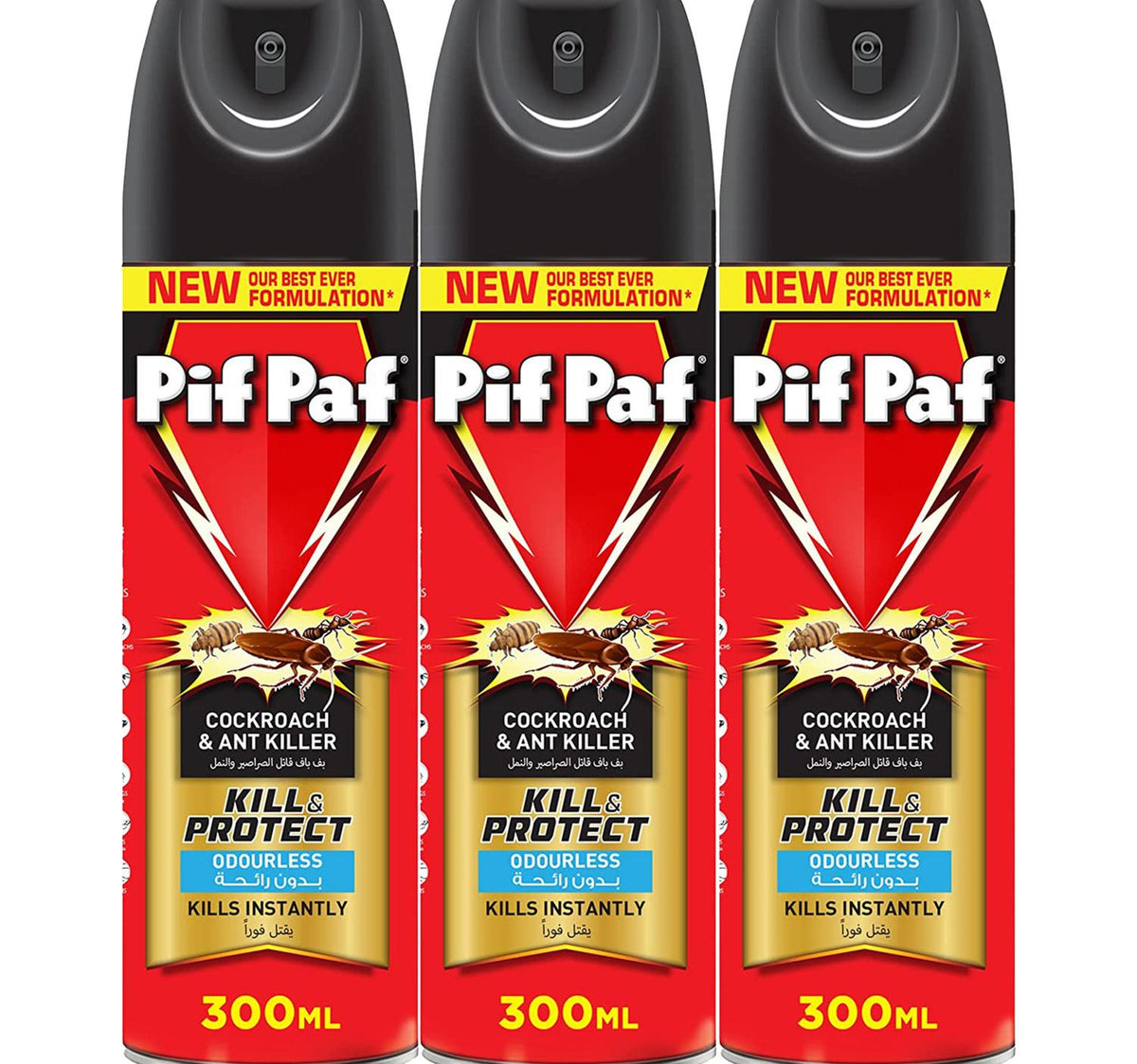Pif Paf Odourless Cockroach & Ant Killer 300 ml 2+1