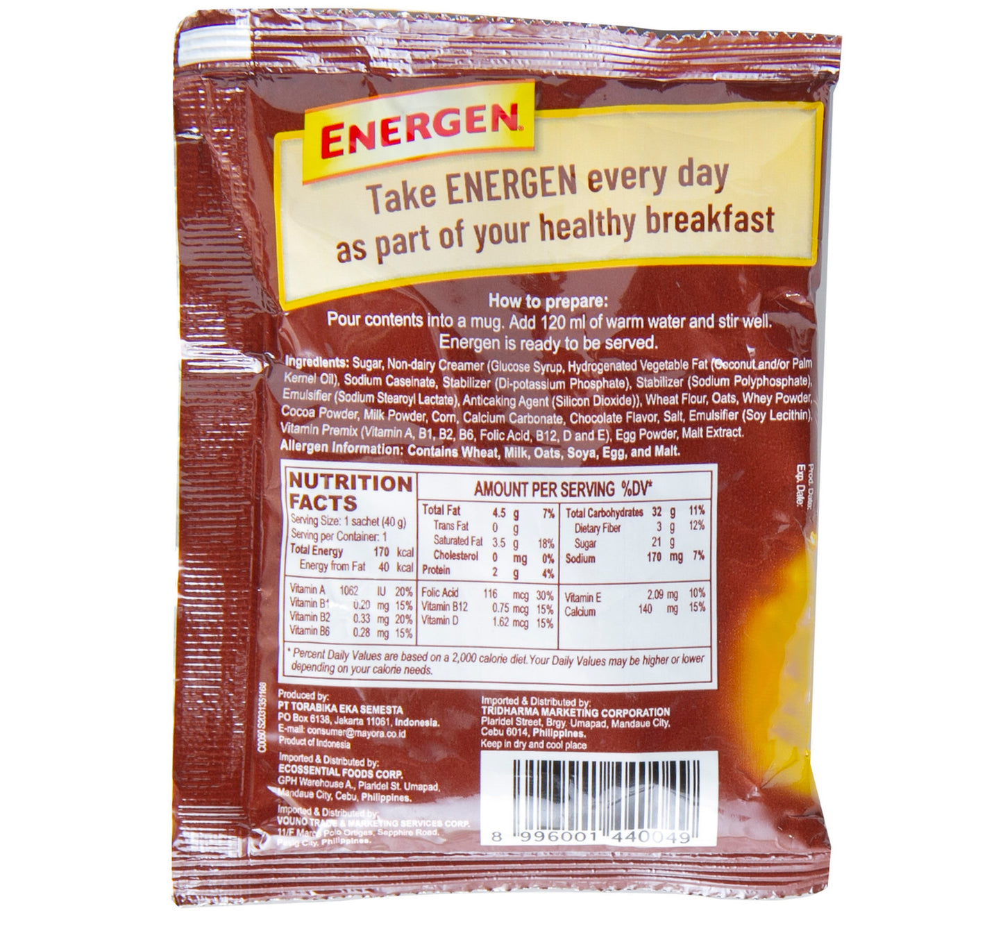 Energen Chocolate Cereal 30 g