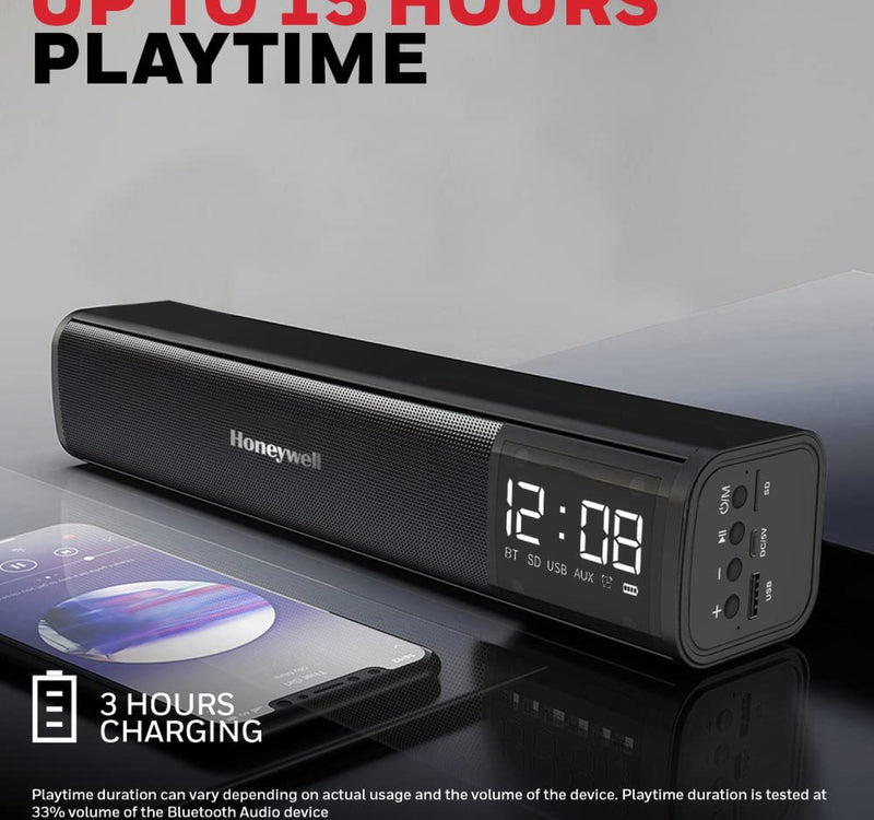 Honeywell 10 W Moxie V1000 Bluetooth Soundbar, Black, HC000251