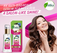Vatika Naturals Repair & Restore Hair Serum Black Seed Castor & Garlic with Anti-Breakage Formula 47 ml