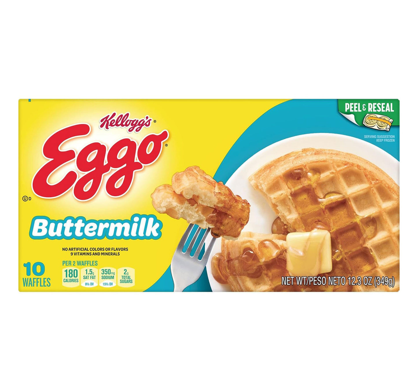 Kellogg's Eggo Buttermilk Waffles 10pcs 349 g Lulu Hypermarket
