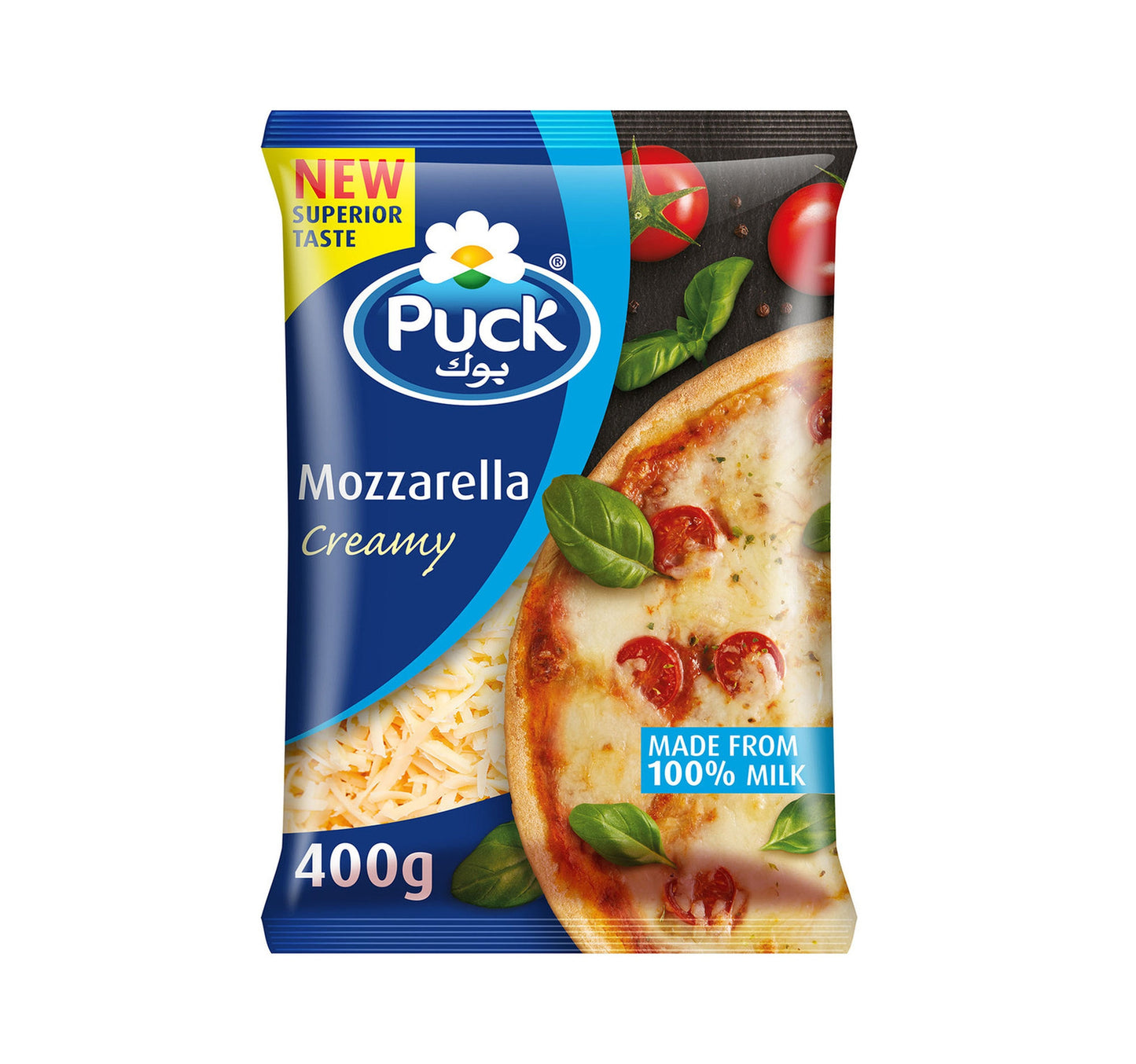 Puck Creamy Mozzarella Shredded Cheese 400 g Lulu Hypermarket