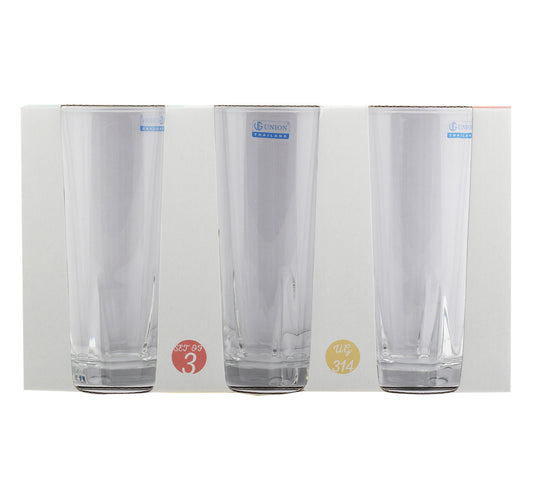 Union Glass Tumbler, 3 Pcs, UG-314-006