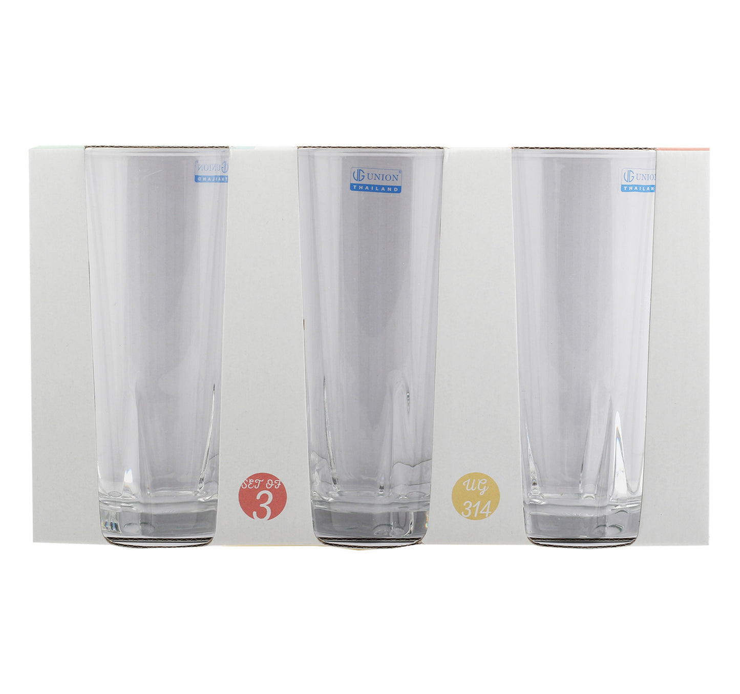 Union Glass Tumbler, 3 Pcs, UG-314-006