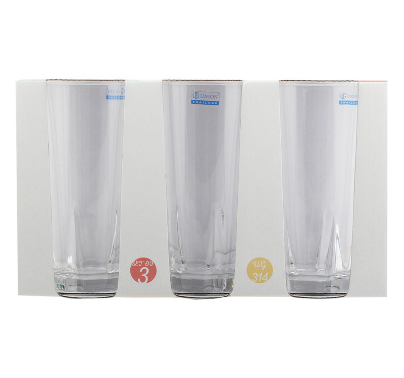 Union Glass Tumbler, 3 Pcs, UG-314-006