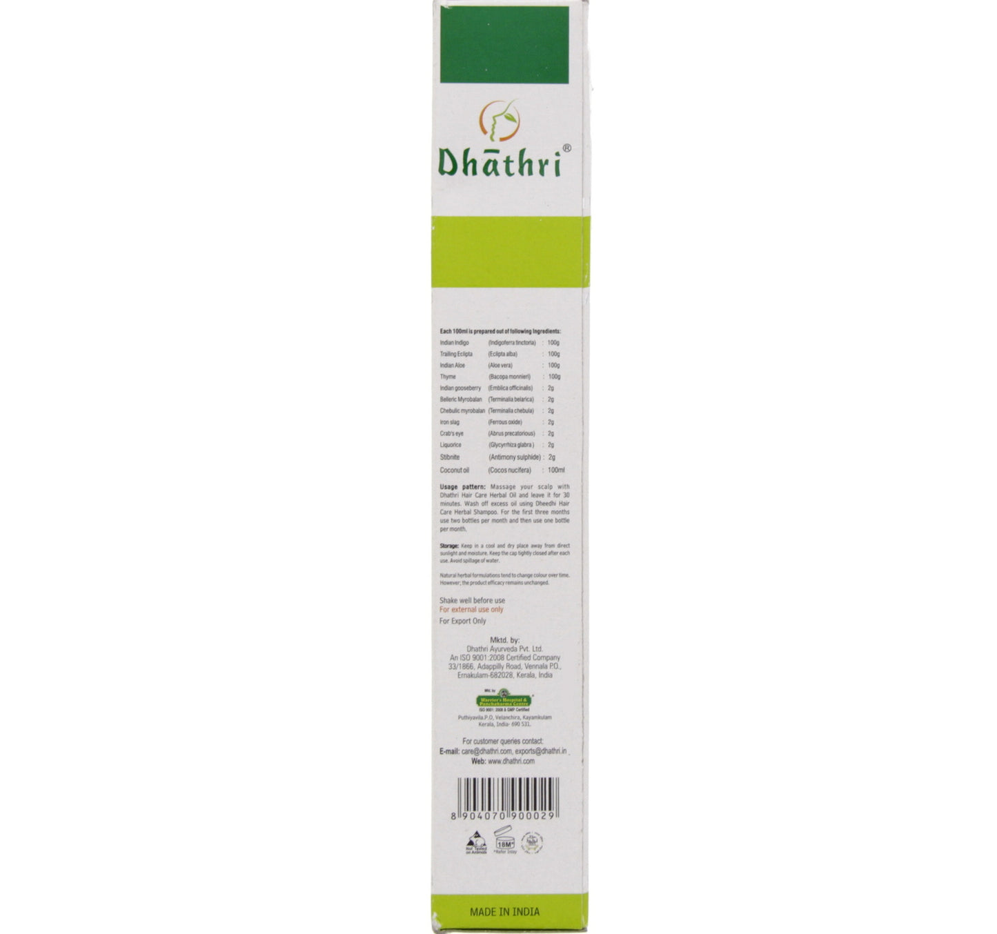 Dhathri Hair Care Herbal Oil 100 ml