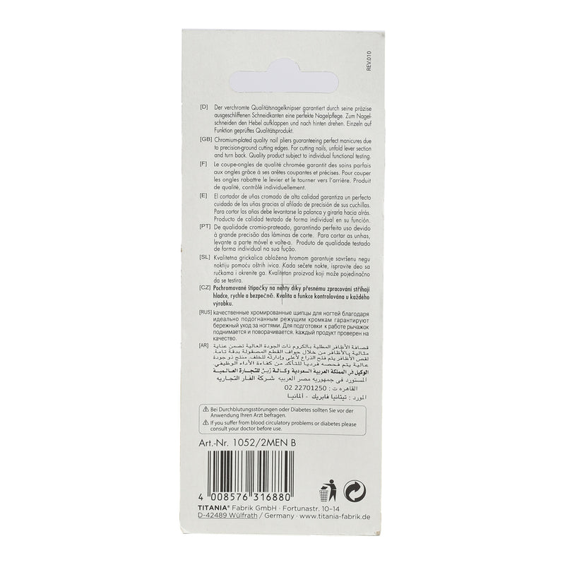 Titania Nail Clipper For Men 1052.2 1 pc