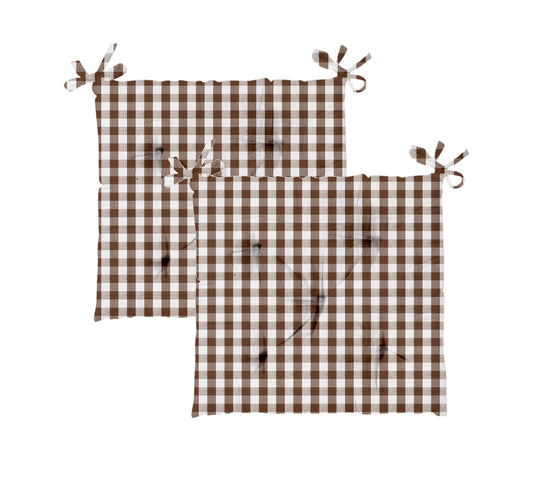 Homewell Chair Pad, 40 x 40 cm, 2 pcs, Brown