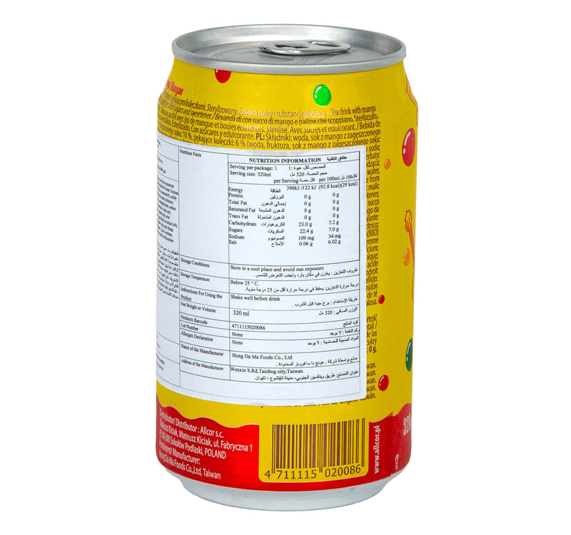 Madam Hong Bubble Tea Mango Iced Tea 320 ml