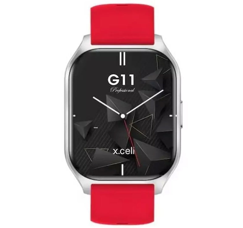 X.Cell G11 Pro Smartwatch, 2.01 inches HD Display, Red + Soul 17 Pro True Wireless Earbuds, Assorted