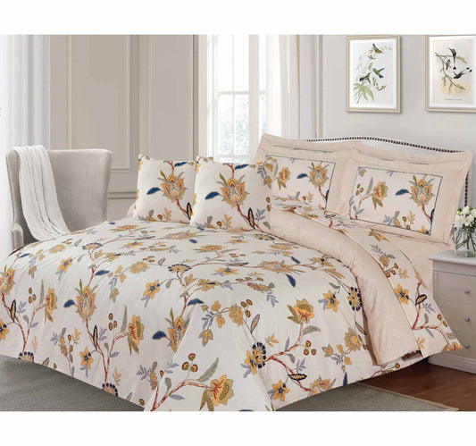 Barbarella Cotton Fitted Sheet Queen (150x200+25cm) 3pcs Set 144TC Makem