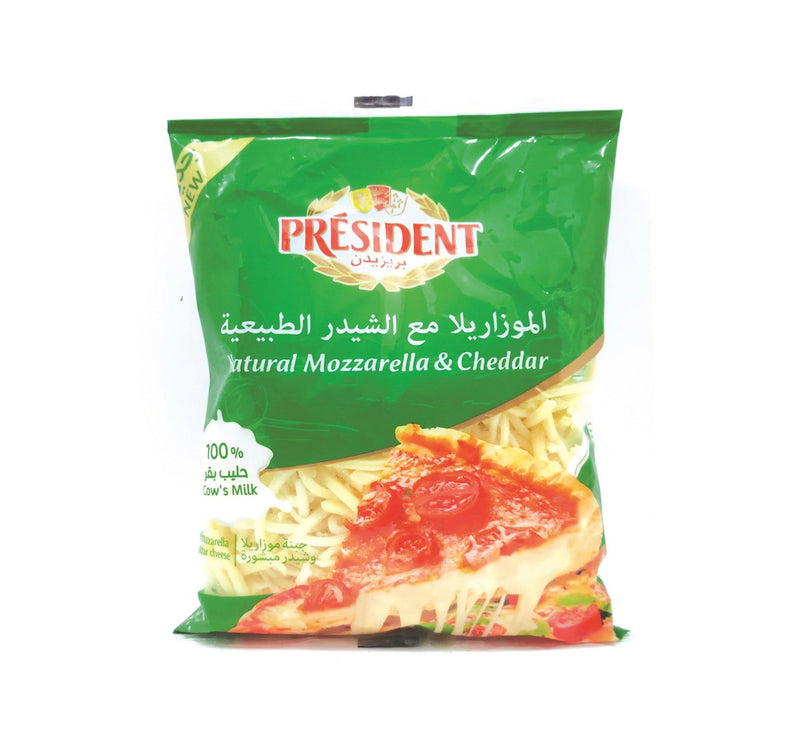 President Natural Mozzarella & Cheddar Cheese 200 g