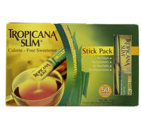 Tropicana Slim Calorie Free Sweetener Stick Pack 50pcs Lulu Hypermarket