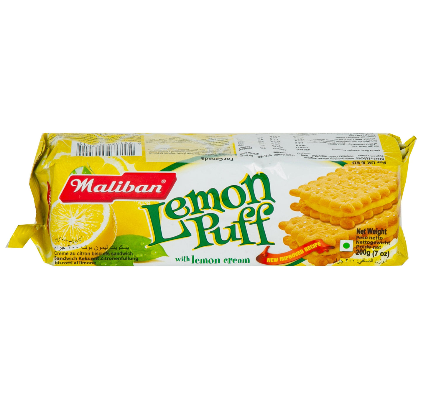 Maliban Lemon Puff with Lemon Cream Biscuit 200 g Lulu Hypermarket