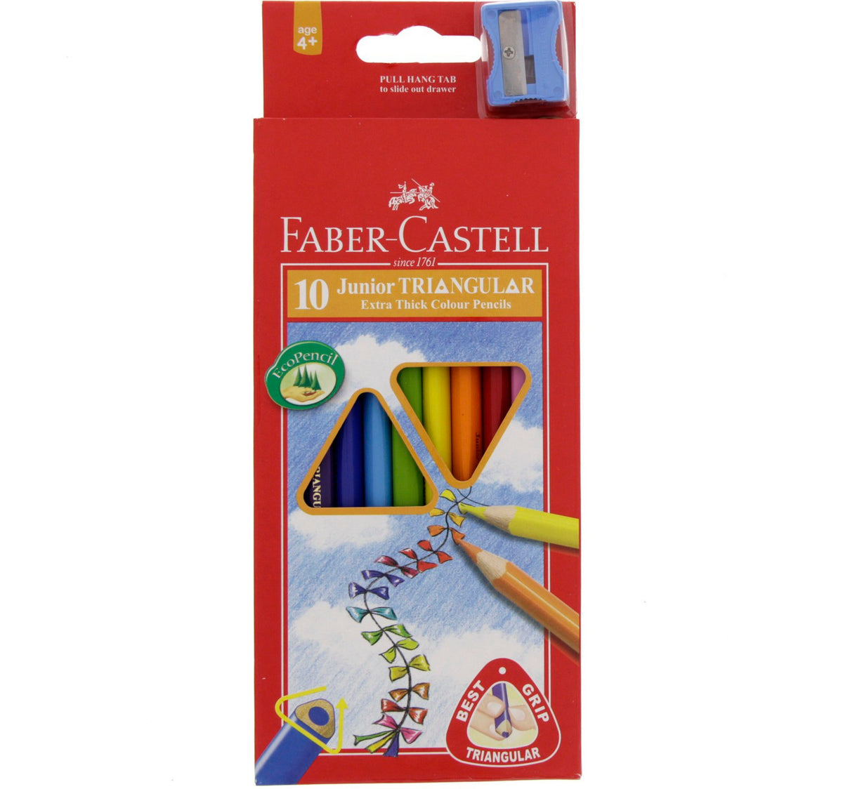 Faber-Castell Junior Triangular Extra Thick Color Pencils 10 Pieces