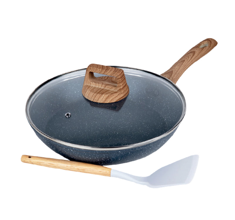 Chefline Frypan + Lid, 26 cm, Grey Granite