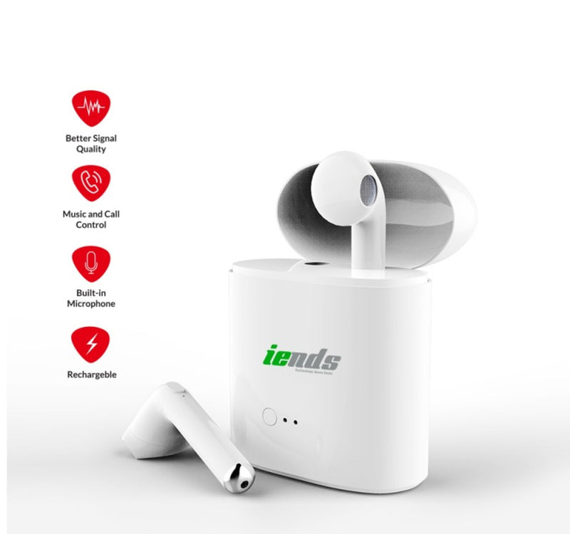 Iends Bluetooth 4.2 TWS Wireless Earbuds with Portable Charging Case TWS-F17