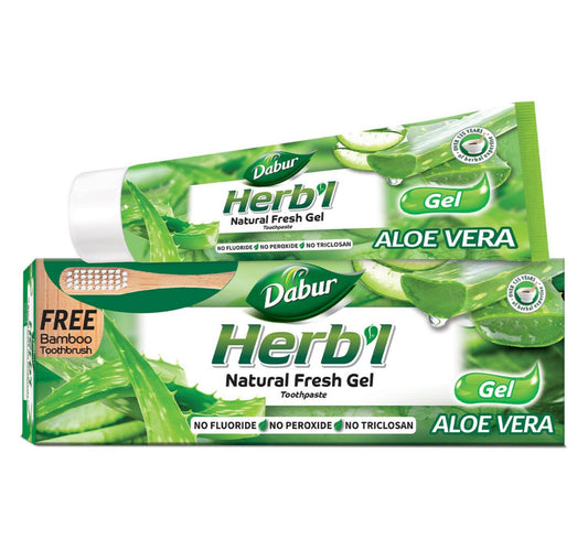 Dabur Herbal Aloe Vera Toothpaste 150 g + Toothbrush