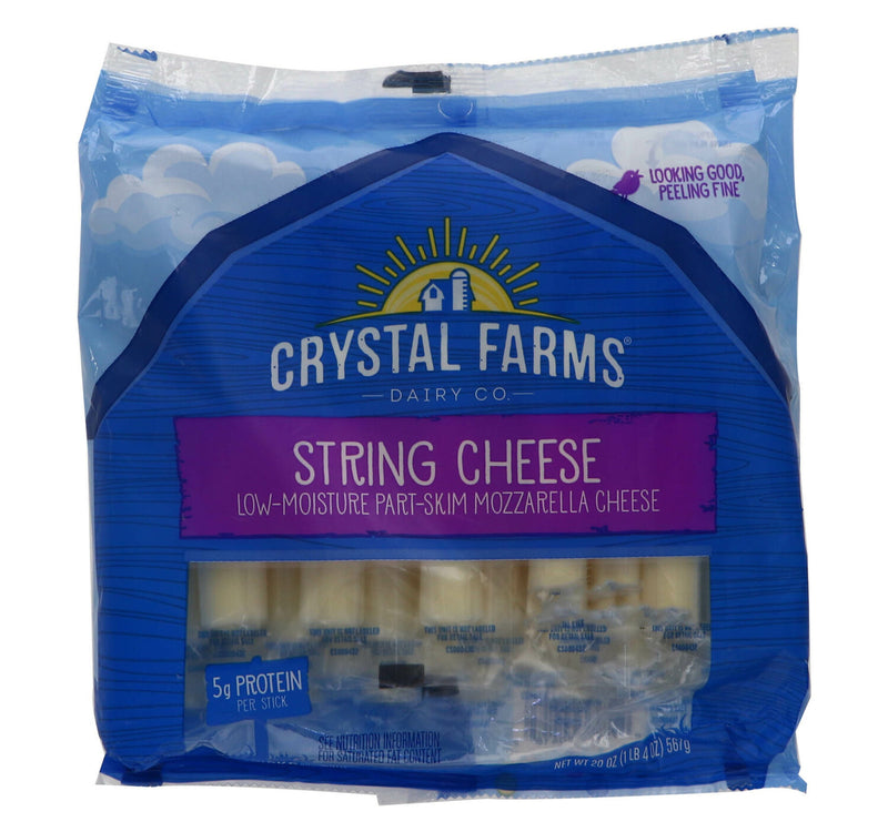 Crystal Farms Dairy Co. Mozzarella String Cheese 567 g Sultan Center