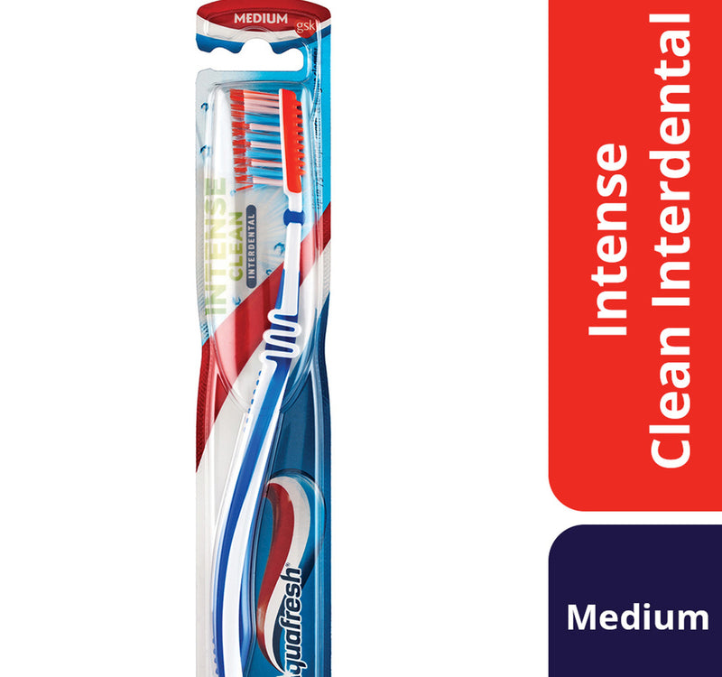 Aquafresh Intense Clean Interdental Medium Toothbrush Assorted Colour 1 pc