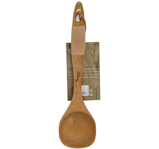 Chefline Wooden Ladle With Silicon Grip, S360