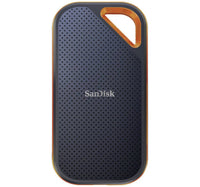 قرص صلب خارجي محمول SSD من SanDisk Extreme® Pro سعة 1 تيرابايت وقياس 2.5 بوصة ومنفذ USB 3.2 من الجيل الثاني (USB 3.1) باللون الأسود والبرتقالي SDSSDE81