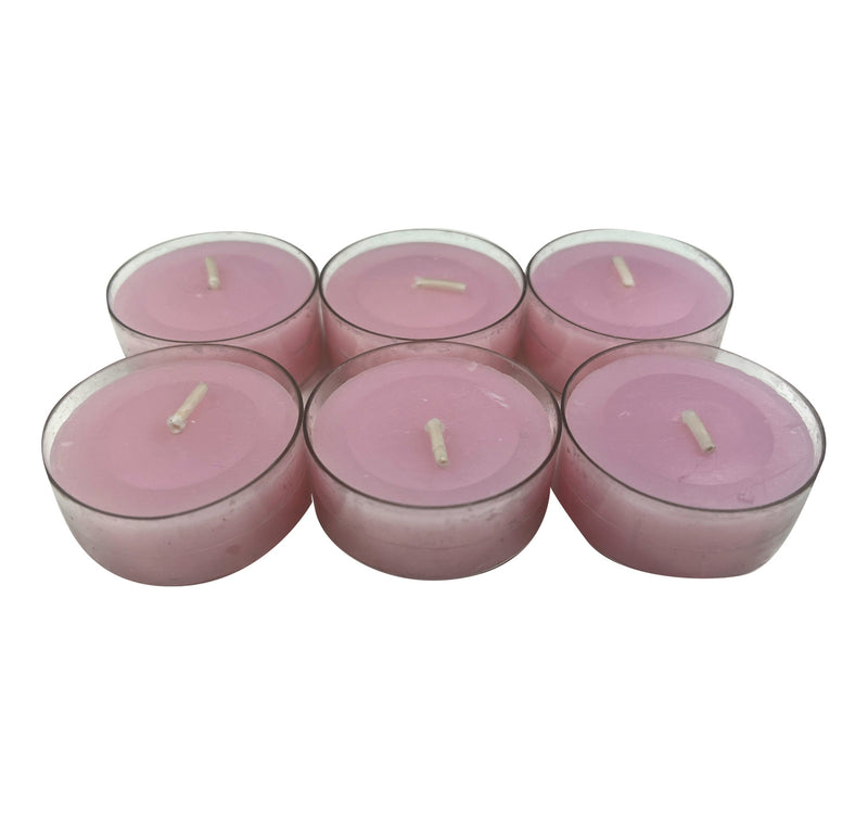 Maple Leaf Scented Tealight Candle Set 6pcs Pink Rose