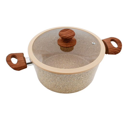 Chefline Forged Marble Coating Aluminium Casserole, 4.2L, KL24001