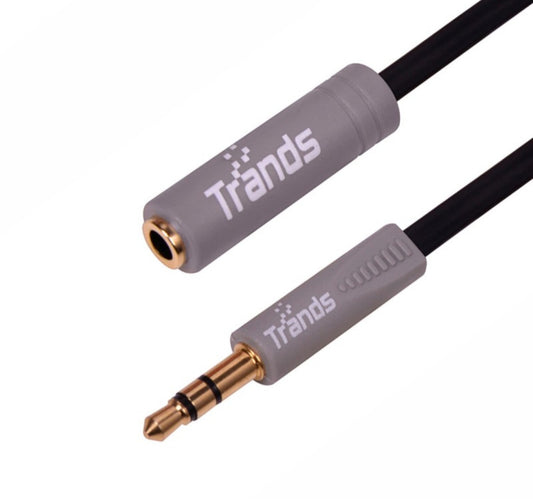 Trands 3.5mm Male Jack To 3.5mm Female Socket Aux Extension Cable, 3 Meters CA3441